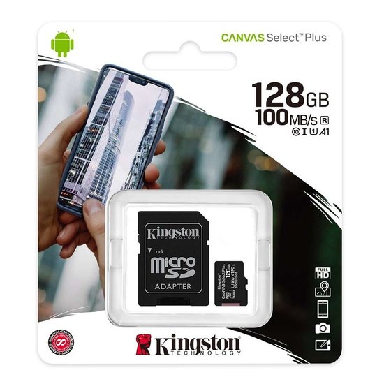 Kingston Class 10 128GB SD micro card.
