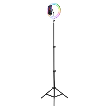 CELLULARLINE UNIVERSAL SELFIE RING PRO MULTICOLOR WITH ADJUSTABLE BRIGHTNESS & TRIPOD