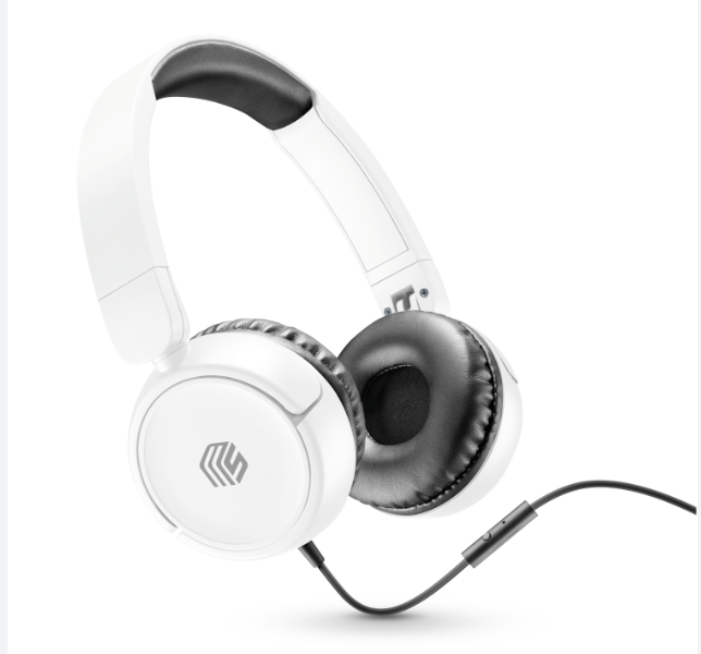 CELLULARLINE MUSIC SOUND HEADPHONES WITH MICROPHONE IN WHITE
