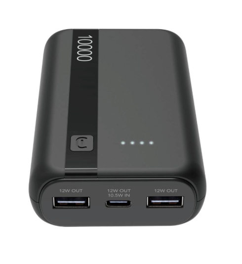Cellularline Power Bank 10000 in Black.