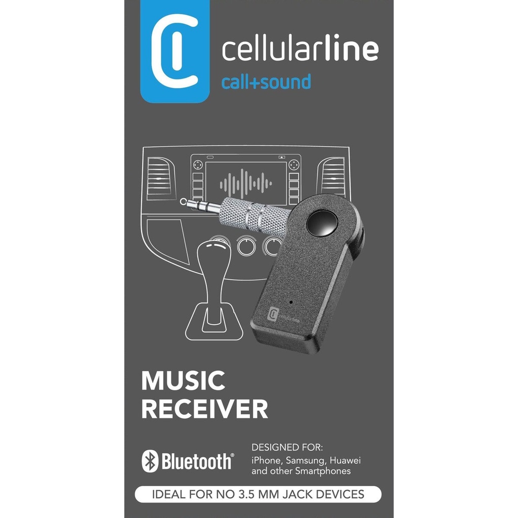 CELLULARLINE MUSIC RECEIVER BLUETOOTH UNIV. BLACK.
