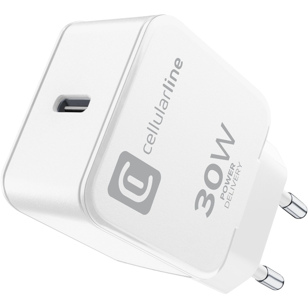 CELLULARLINE USB-C CHARGER APPLE 30W WHITE.