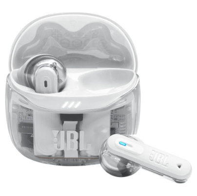 JBL Tune Flex 2 Ghost Edition Wireless Earbuds White