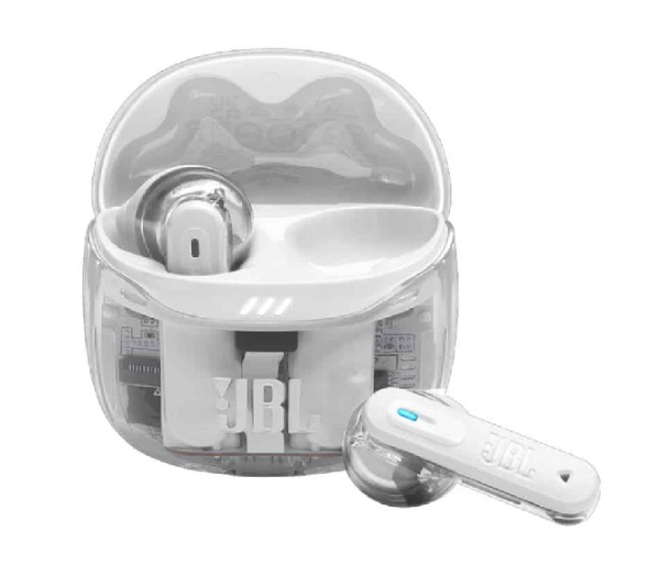 JBL Tune Flex 2 Ghost Edition Wireless Earbuds White