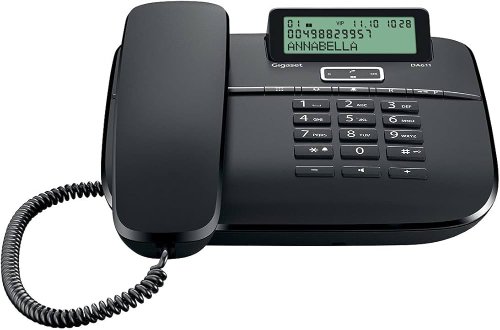 GIGASET DA611 CORDED TELEPHONE SET BLACK