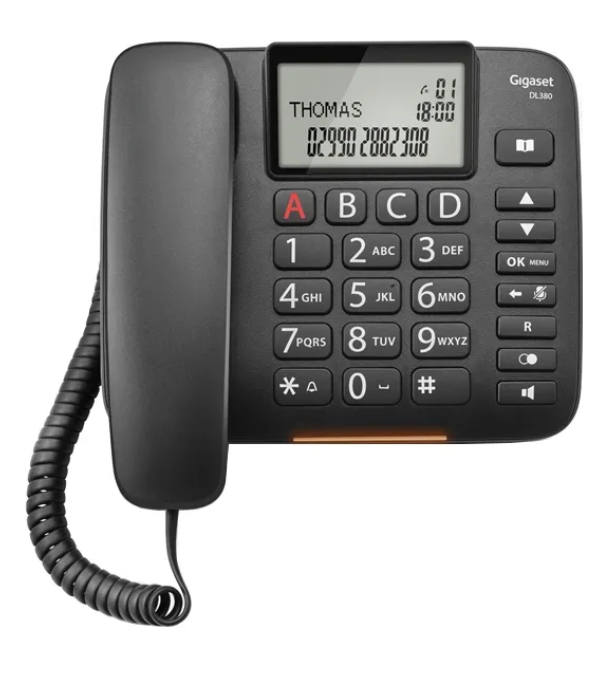 GIGASET DL380 CORDED TELEPHONE  BLACK